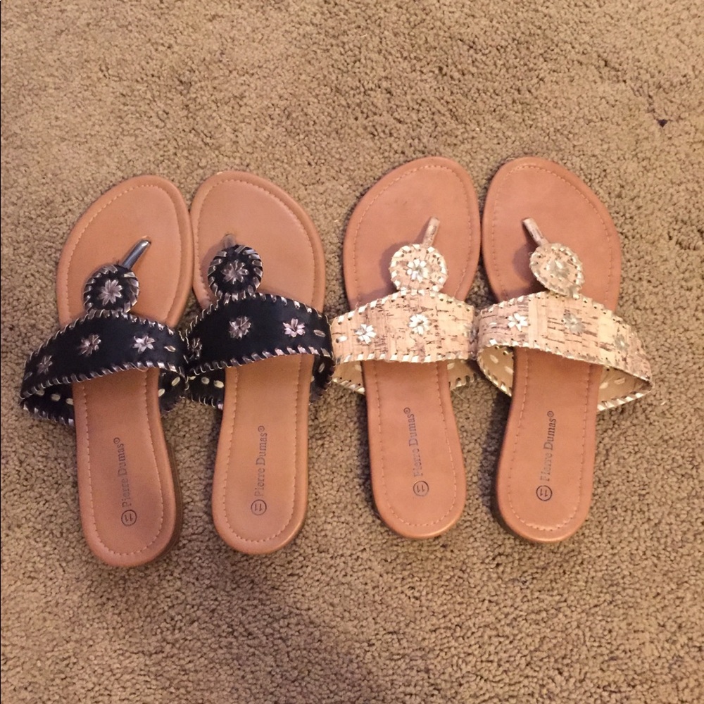 2 pairs of Pierre Dumas Sandals. Size 11.
